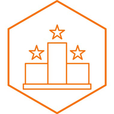 Podyum ikon vektör illüstrasyonu