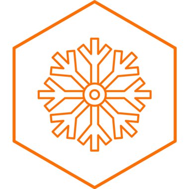 kar Tanesi simgesi vektör çizimi