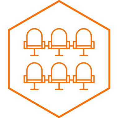 Beyaz arka planda izole edilmiş çizgi kanepe ikonu. vektör illüstrasyonu