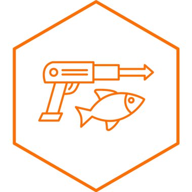 balık simgesi vektör illüstrasyonu