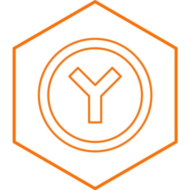 Yol işaretleri kümesi olan turuncu ve beyaz çizgi simgesinin vektör çizimi