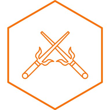 Çapraz kılıç simgesi beyaz arkaplanda izole edildi. kamp sembolü. vektör illüstrasyonu