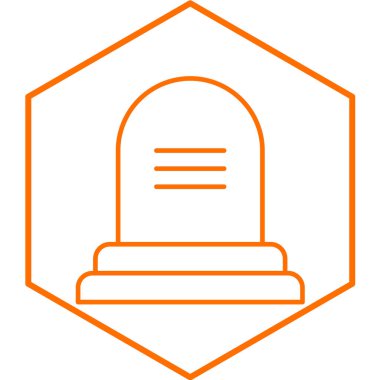 Grave basit simgesi, vektör illüstrasyonu