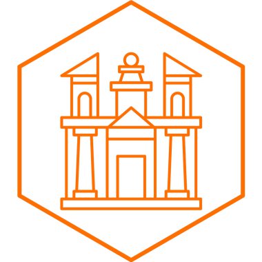 Petra basit simgesi, vektör illüstrasyonu 