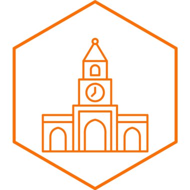 Katedral simgesi, vektör illüstrasyonu