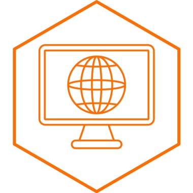 vektör lcd dünya simgesi