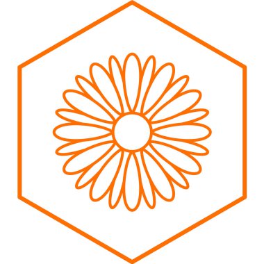 Moda tarzında izole edilmiş çiçek simgesi