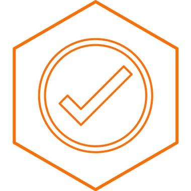 check mark icon in flat style. vector illustration.