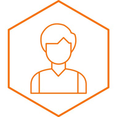 Erkek ikonu. Web için işçi vektör çizgisi simgelerinin basit çizimi