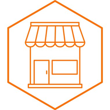 Mağaza simgesinin vektör illüstrasyonu