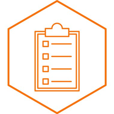 Kontrol listesi simgesinin vektör illüstrasyonu