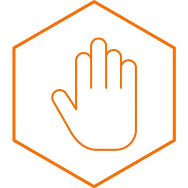 El ikonu. Vektör illüstrasyonu