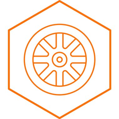 Her tasarım için düz stil tekerlek simgesi. vektör illüstrasyonu