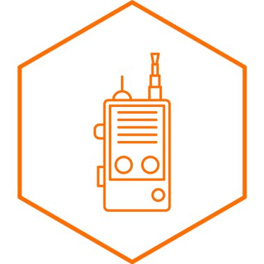 Telsiz ikonu. vektör illüstrasyonu