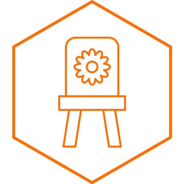 Şövale simge vektör çizim