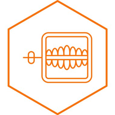 oyuncak diş simgesi, basit tasarım vektör çizimi