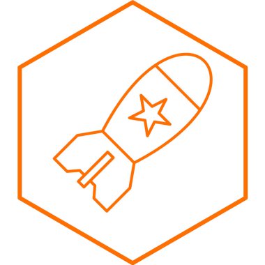 Moda biçimi izole edilmiş arkaplanda roket simgesi