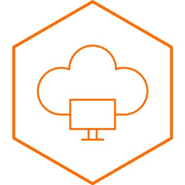 bulut hesaplama simgesi, vektör illüstrasyonu