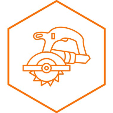 Mitre simge gördü, basit tasarım vektörü çizimi