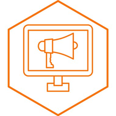 Kampanya web simgesi, basit vektör illüstrasyonu