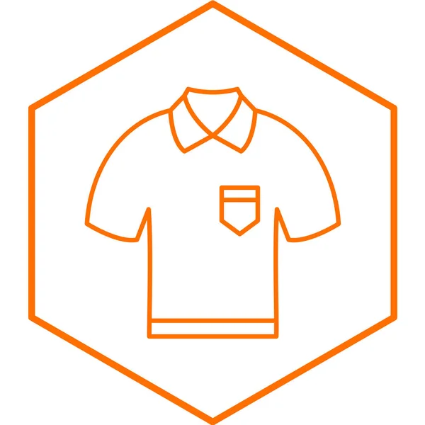 Shirt Symbol Umriss Illustration Der Kleidung Vektor Logo — Stockvektor