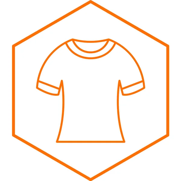 Icona Della Maglietta Illustrazione Contorno Del Simbolo Vettoriale Vestiti Ragnatela — Vettoriale Stock