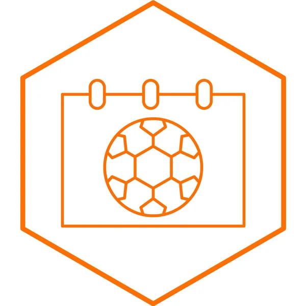 Vektor Ikony Fotbalového Míče Tenká Čára Izolovaný Symbol Obrysu Ilustrace — Stockový vektor