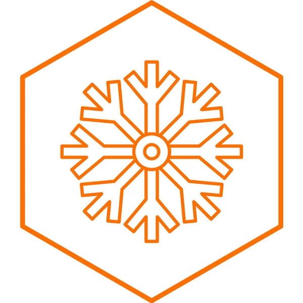 Schneeflocke Symbol Vektor Illustration — Stockvektor