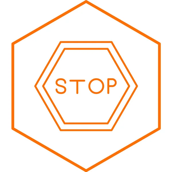 Stoppschild Symbol Vektor Illustration — Stockvektor