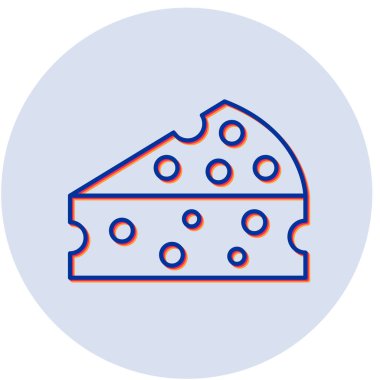 Peynir simgesinin vektör illüstrasyonu