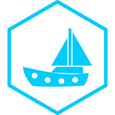 Tekne. Web simgesi basit illüstrasyon