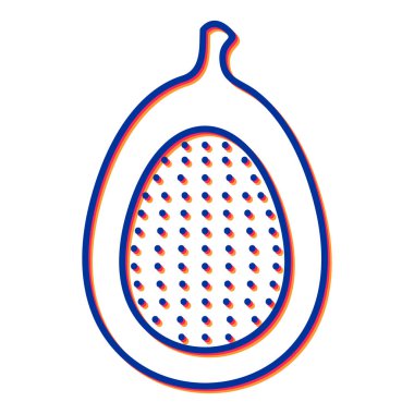 Taze meyve ikonu. vektör illüstrasyonu