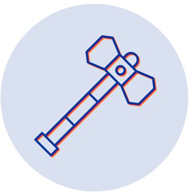 Çekiç simgesinin vektör illüstrasyonu