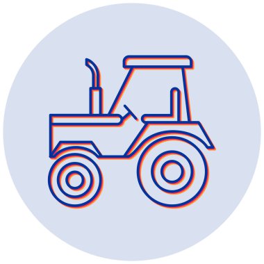 Traktör vektör simgesi modern illüstrasyon