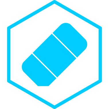 Silgi. Web simgesi basit illüstrasyon