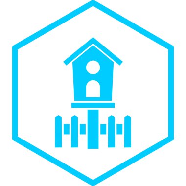 Kuş evi. Web simgesi basit illüstrasyon