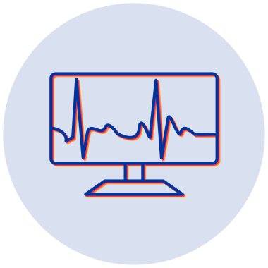 Nabız. Web simgesi basit illüstrasyon