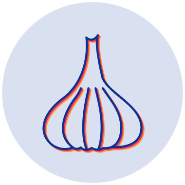 Sarımsak. Web simgesi basit illüstrasyon