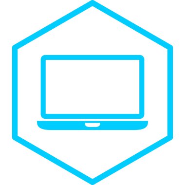 laptop vektör simgesi modern basit illüstrasyon