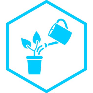 Bahçıvanlık. Web simgesi basit illüstrasyon