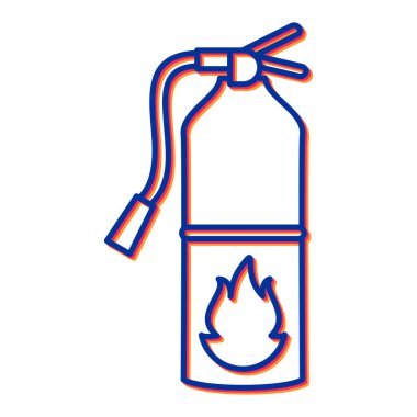 Yangın söndürme ikonu. Web için gaz hidrantı vektör simgelerinin özet çizimi