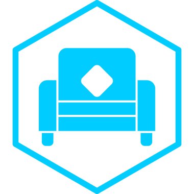 Kanepe. Web simgesi basit illüstrasyon