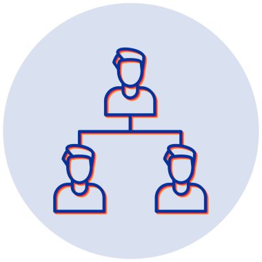 Sosyal bir ikon. Basit resimleme