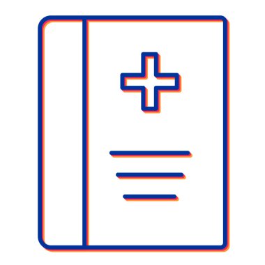 tıbbi kitap simgesi vektör illüstrasyonu