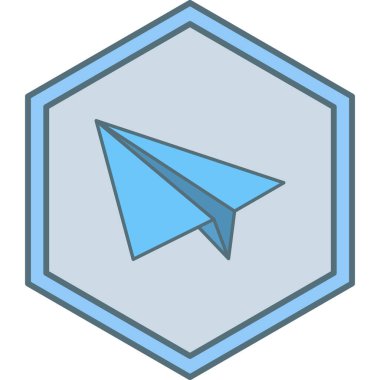 kağıt düzlem vektör simgesi