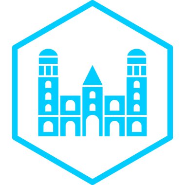 Kiliseye. Web simgesi basit illüstrasyon