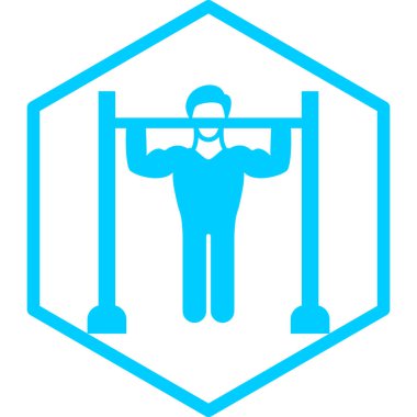 Mavi üniformalı bir adamın vektör çizimi