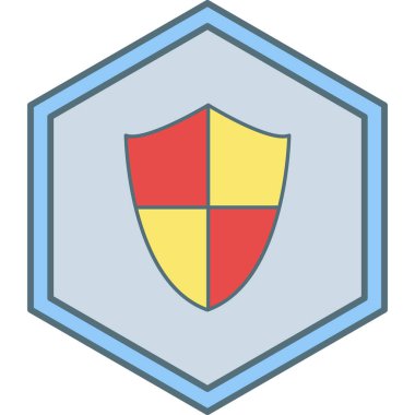 kalkan simgesi, vektör illüstrasyonu