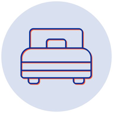 Yatağa. Web simgesi basit illüstrasyon