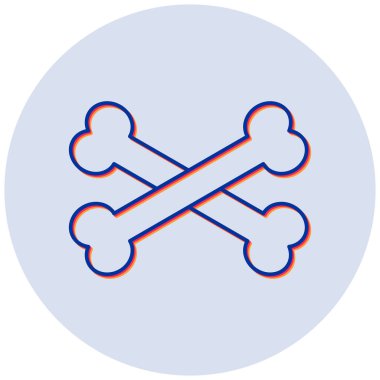 Kemik. Web simgesi basit illüstrasyon